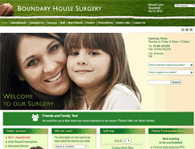 Tablet Screenshot of boundaryhousesurgery.co.uk